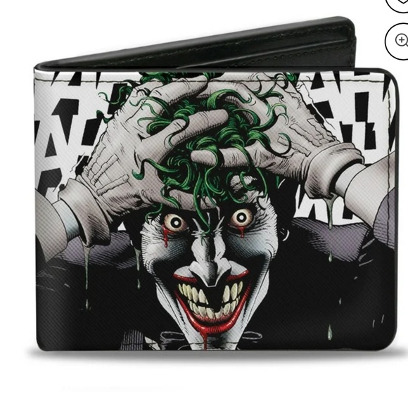 Buckle-Down Other - Buckle-Down Black and White Joker Logo Wallet Hahaha